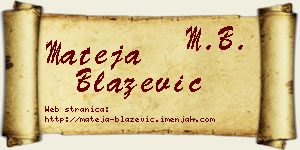 Mateja Blažević vizit kartica